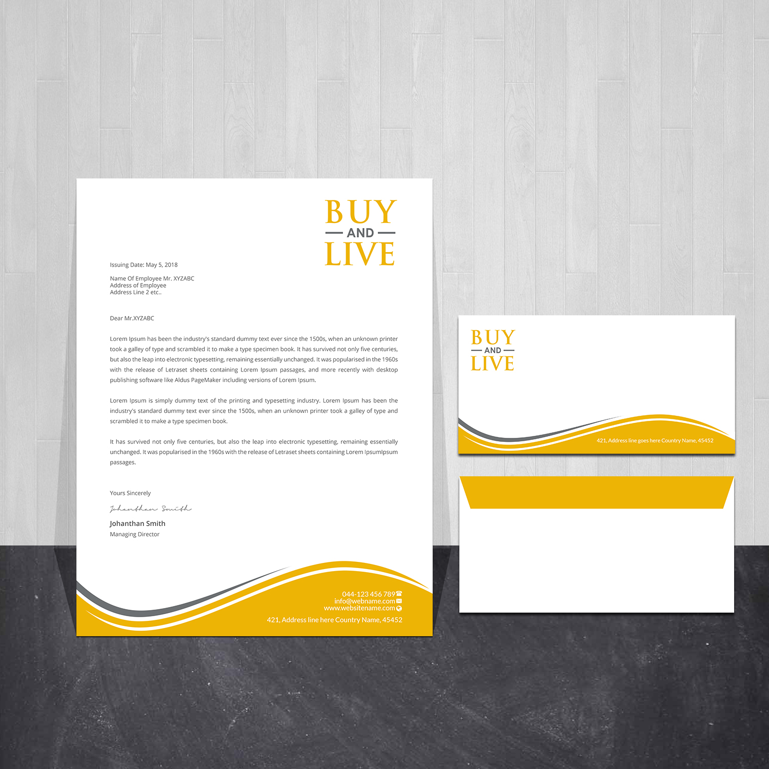Stationery Design by Creations Box 2015 for this project | Design #24790718