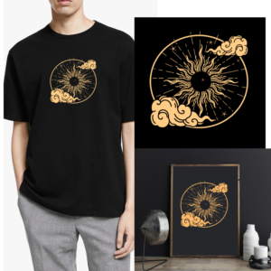 Unisex T-shirts logo with the them of radiating positivity* | T-shirt Design by Heydale