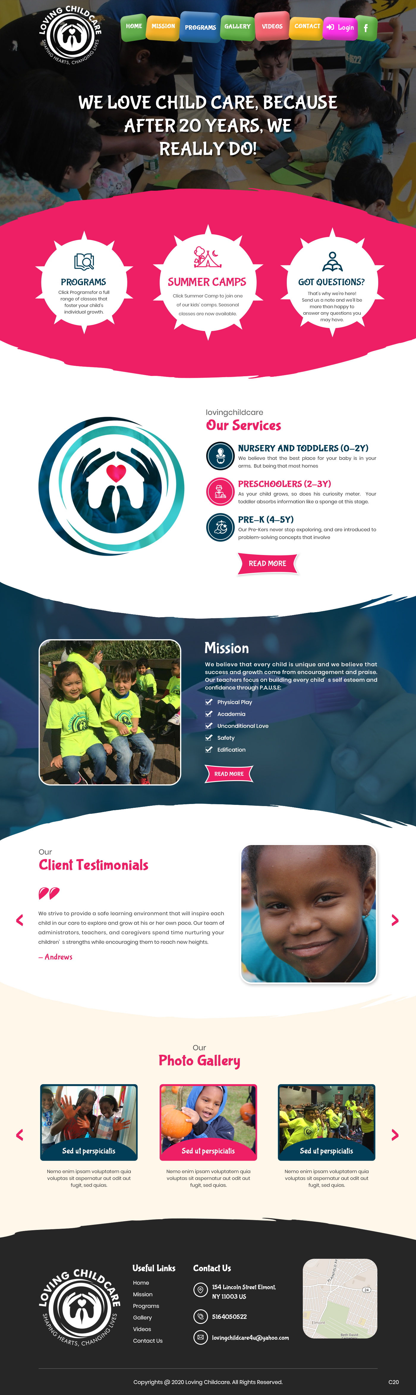 Web Design par pb pour Loving Childcare | Design #24748430