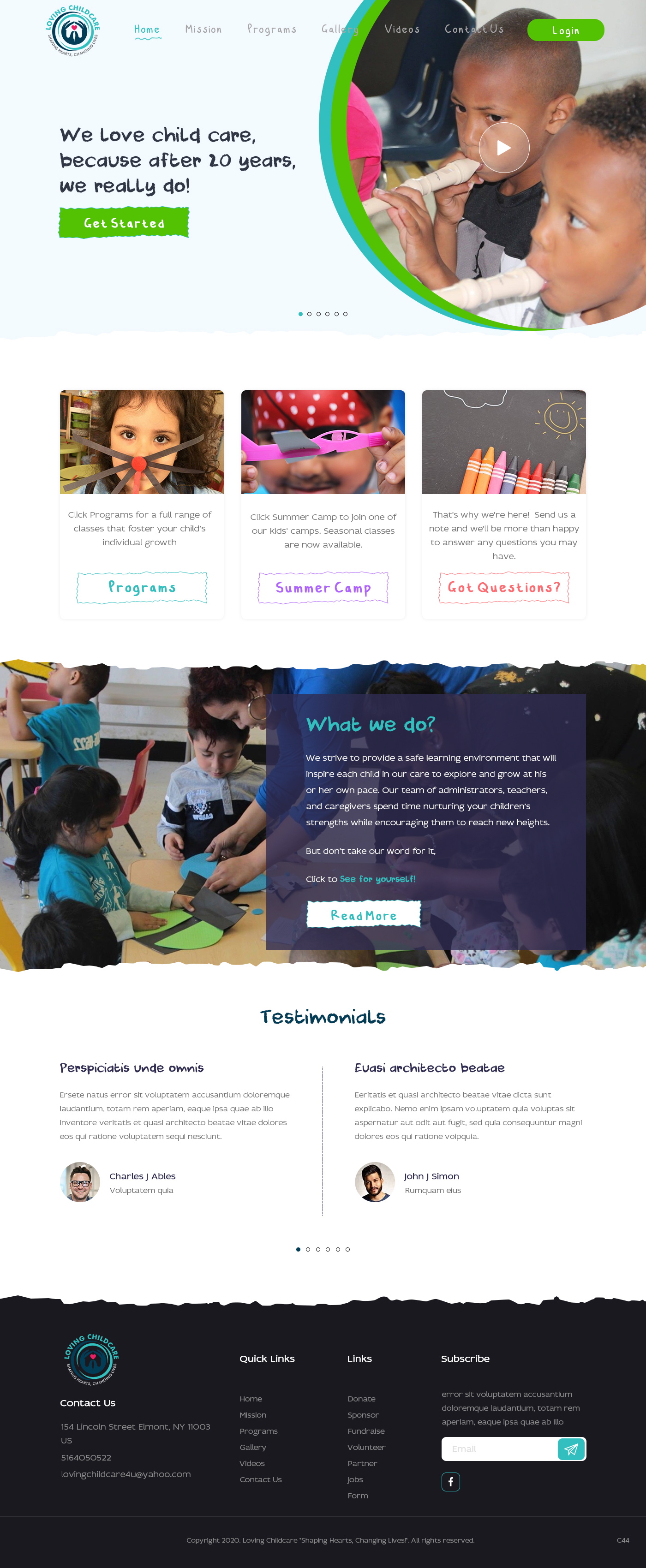 Web Design by pb for Loving Childcare | Design #24748433