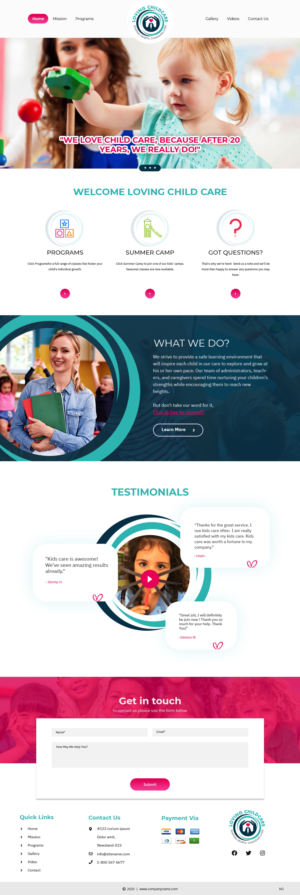 Diseño Web por pb para Loving Childcare | Diseño: #24748434