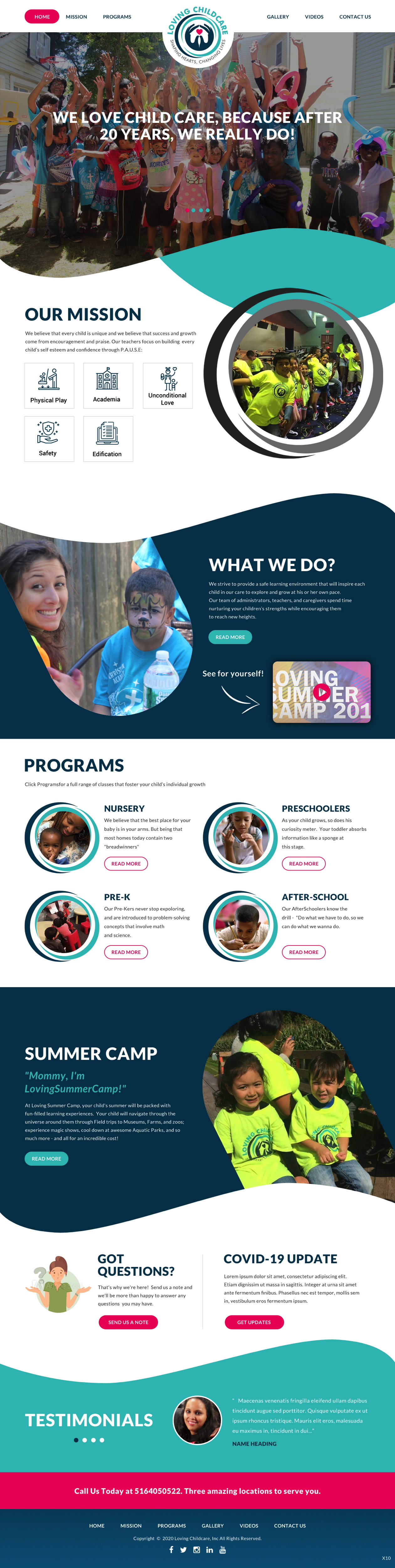 Web Design by pb for Loving Childcare | Design #24756989