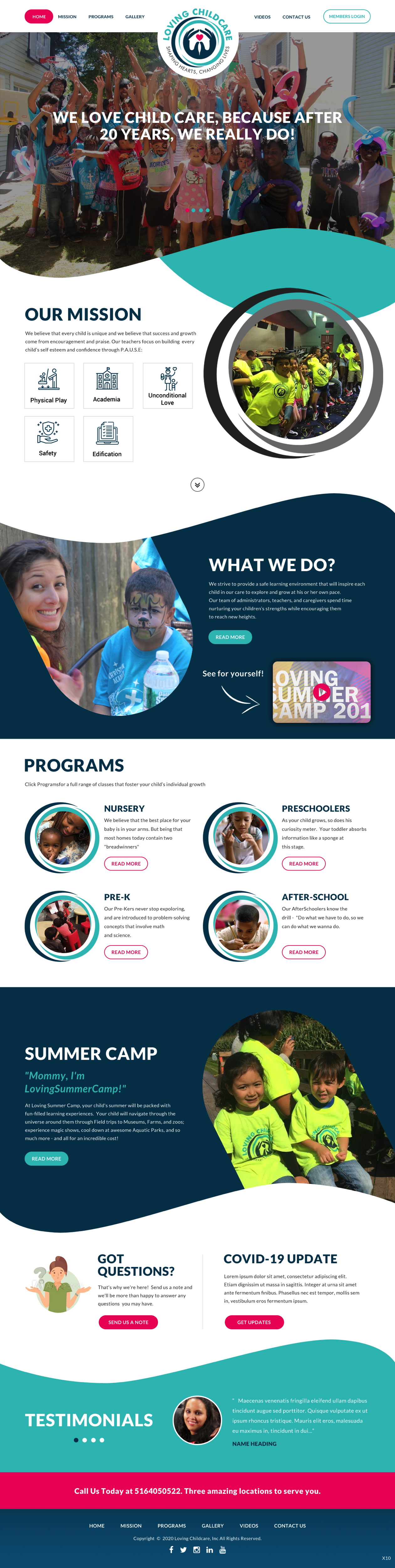 Web Design by pb for Loving Childcare | Design #24781589
