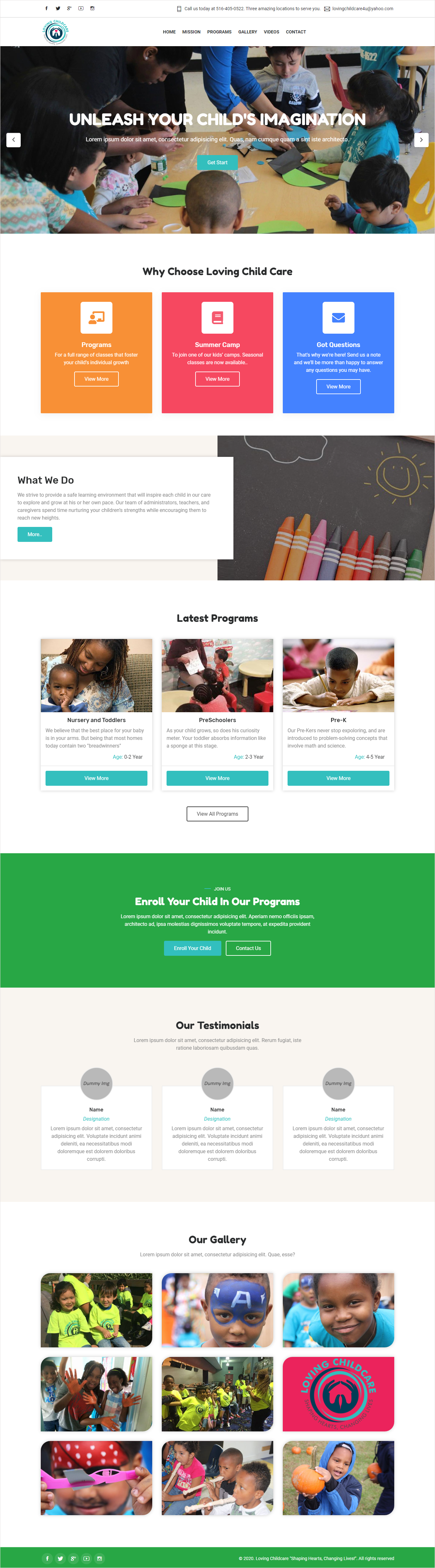 Web Design by Robook for Loving Childcare | Design #24793919