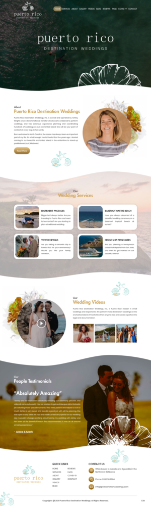 Web Design by pb for Puerto Rico Destination Weddings | Design: #24748478