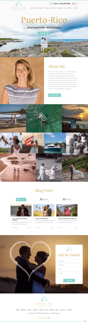 Web Design par pb pour Puerto Rico Destination Weddings | Design : #24748479