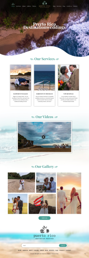 Web Design par pb pour Puerto Rico Destination Weddings | Design : #24748481