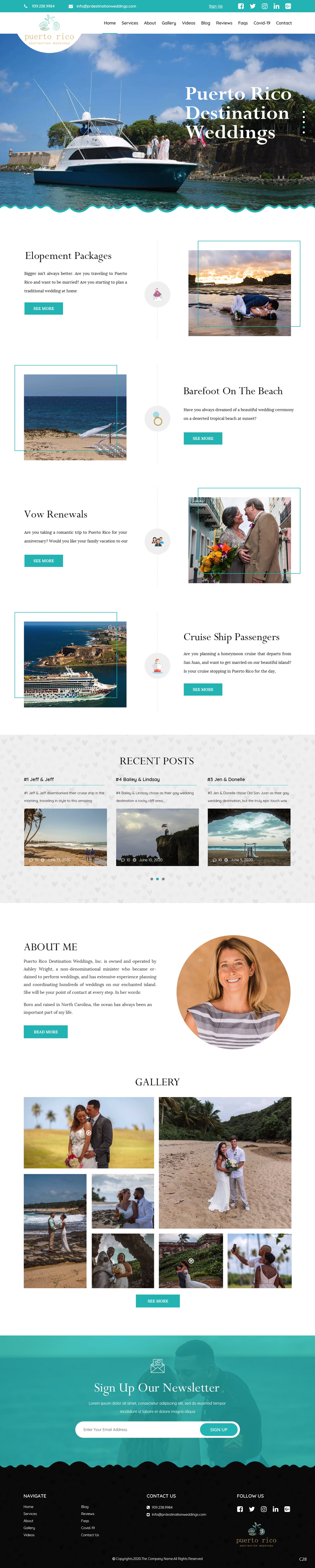 Web Design par pb pour Puerto Rico Destination Weddings | Design #24748486