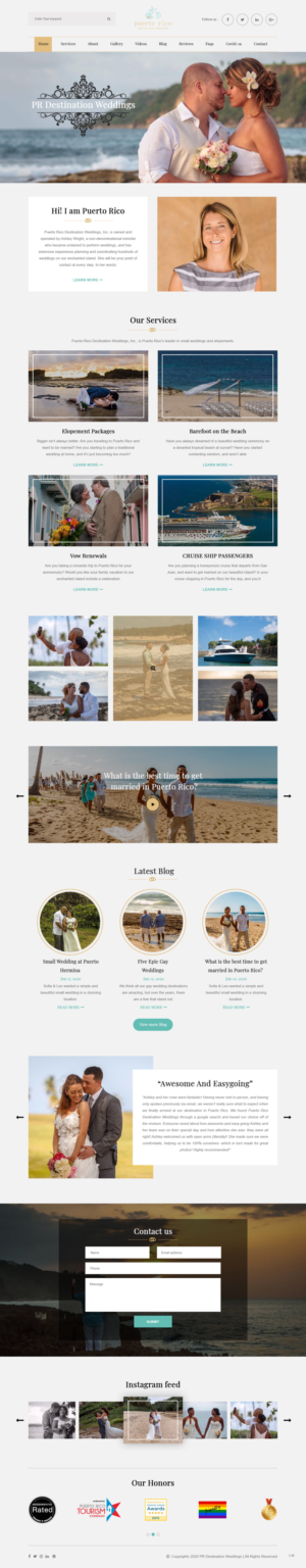 Web Design by pb for Puerto Rico Destination Weddings | Design: #24748488