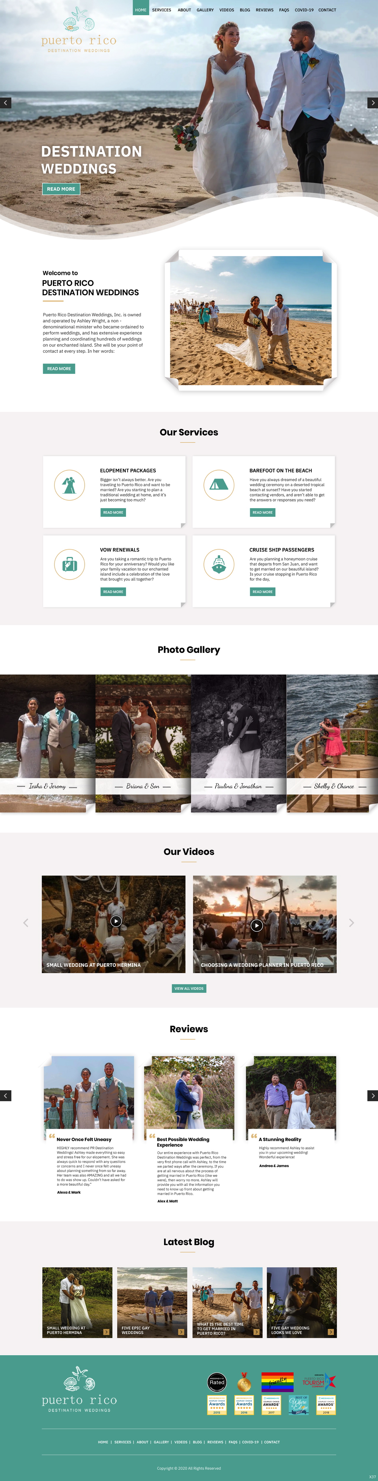 Web Design par pb pour Puerto Rico Destination Weddings | Design #24748492
