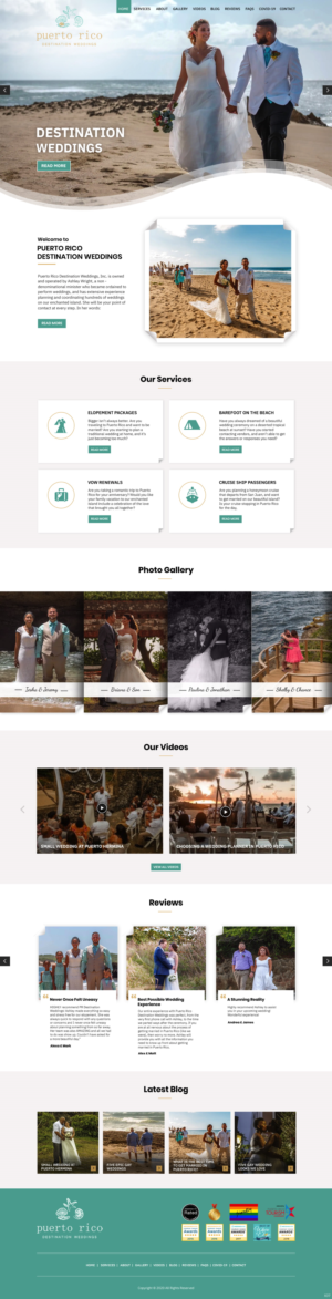 Web Design par pb pour Puerto Rico Destination Weddings | Design : #24748492