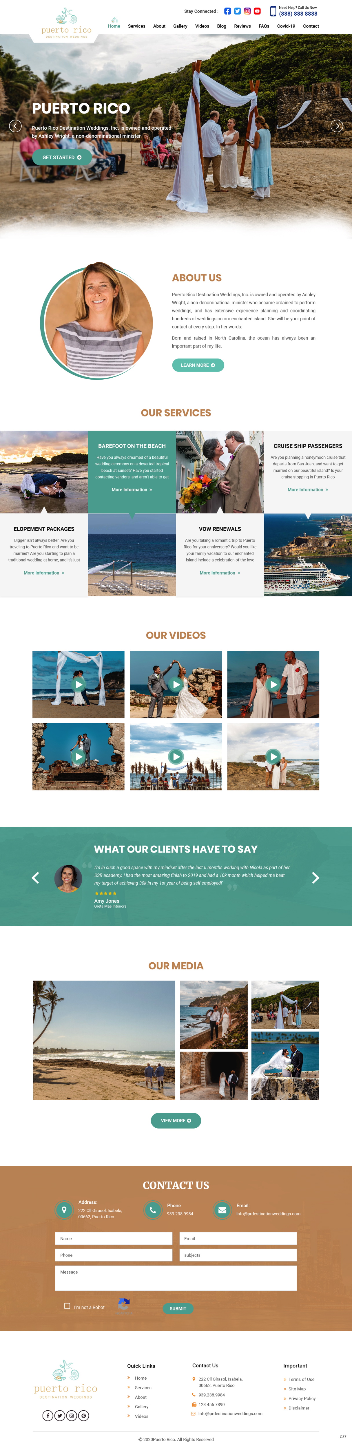 Web-Design von pb für Puerto Rico Destination Weddings | Design #24756810