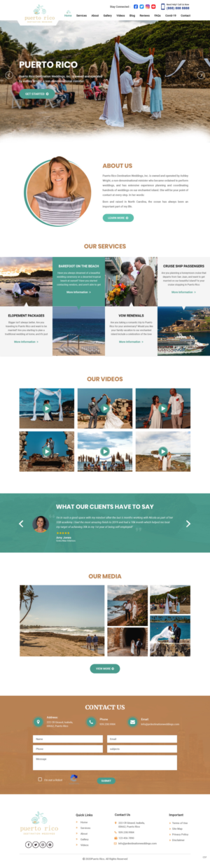 Web Design par pb pour Puerto Rico Destination Weddings | Design : #24756810