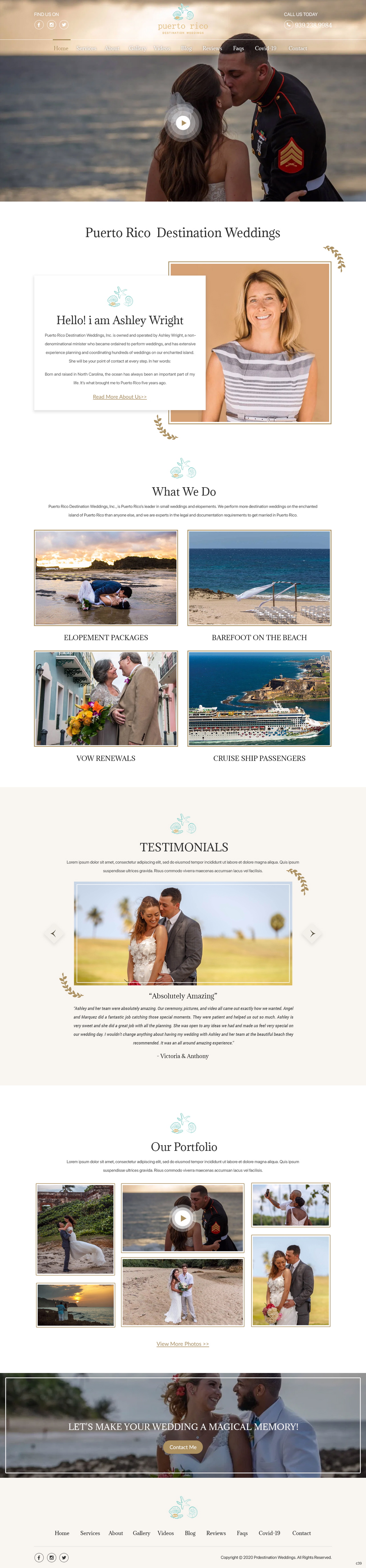 Web Design par pb pour Puerto Rico Destination Weddings | Design #24756811