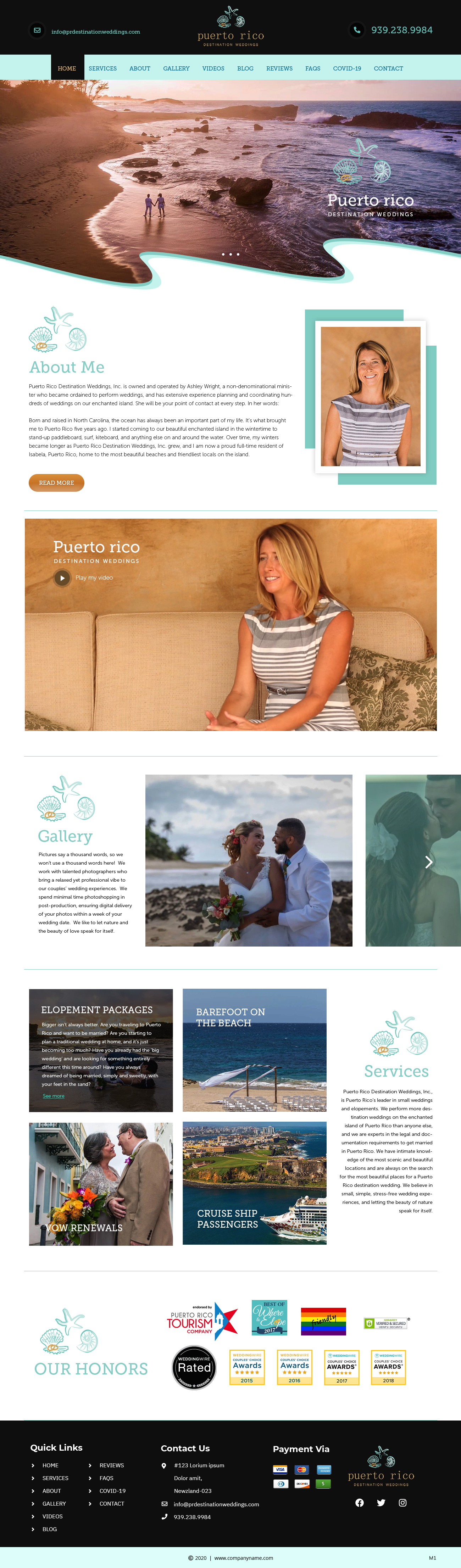 Web Design par pb pour Puerto Rico Destination Weddings | Design #24756812