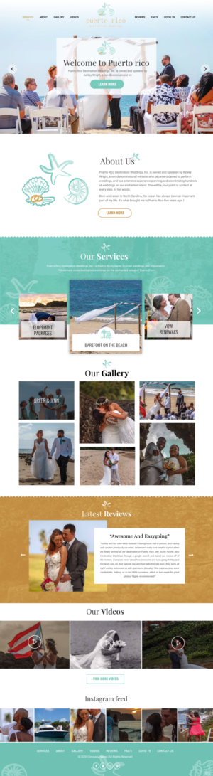 Web Design by pb for Puerto Rico Destination Weddings | Design: #24765865