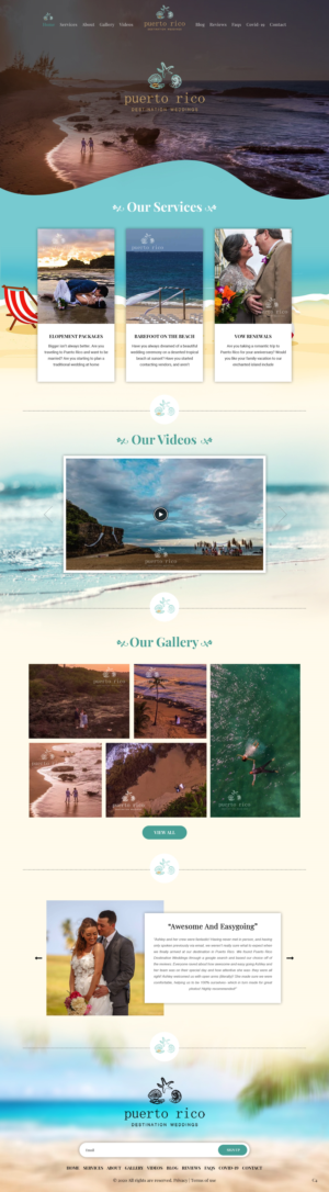 Web Design par pb pour Puerto Rico Destination Weddings | Design : #24765866