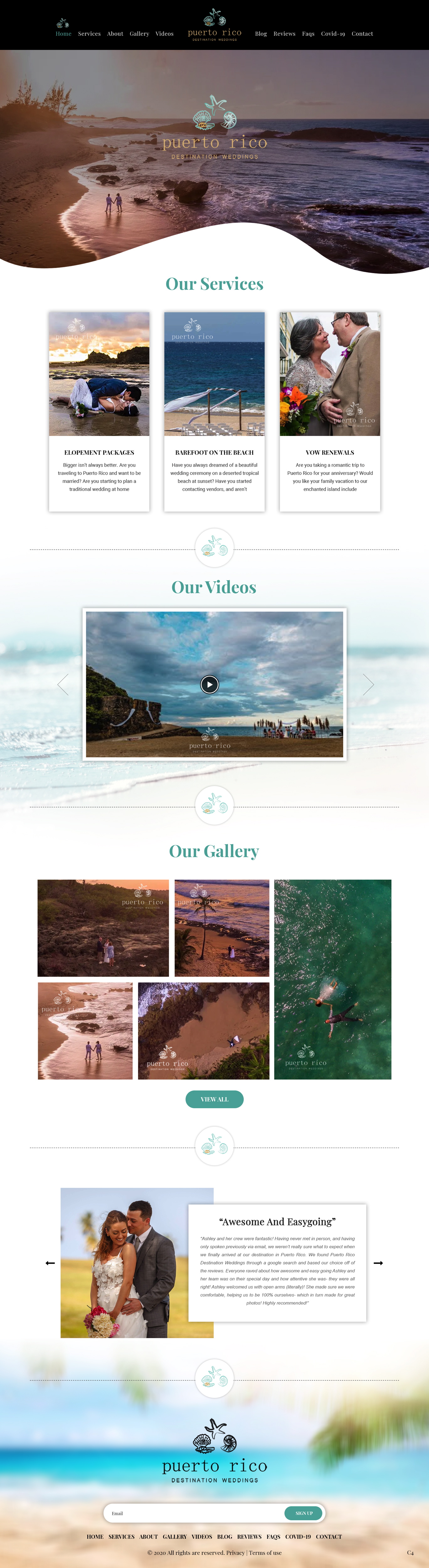 Web Design by pb for Puerto Rico Destination Weddings | Design #24817838