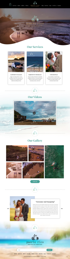 Web Design par pb pour Puerto Rico Destination Weddings | Design : #24817838