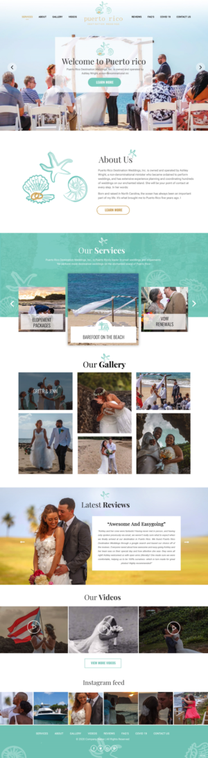 Web Design par pb pour Puerto Rico Destination Weddings | Design : #24866691