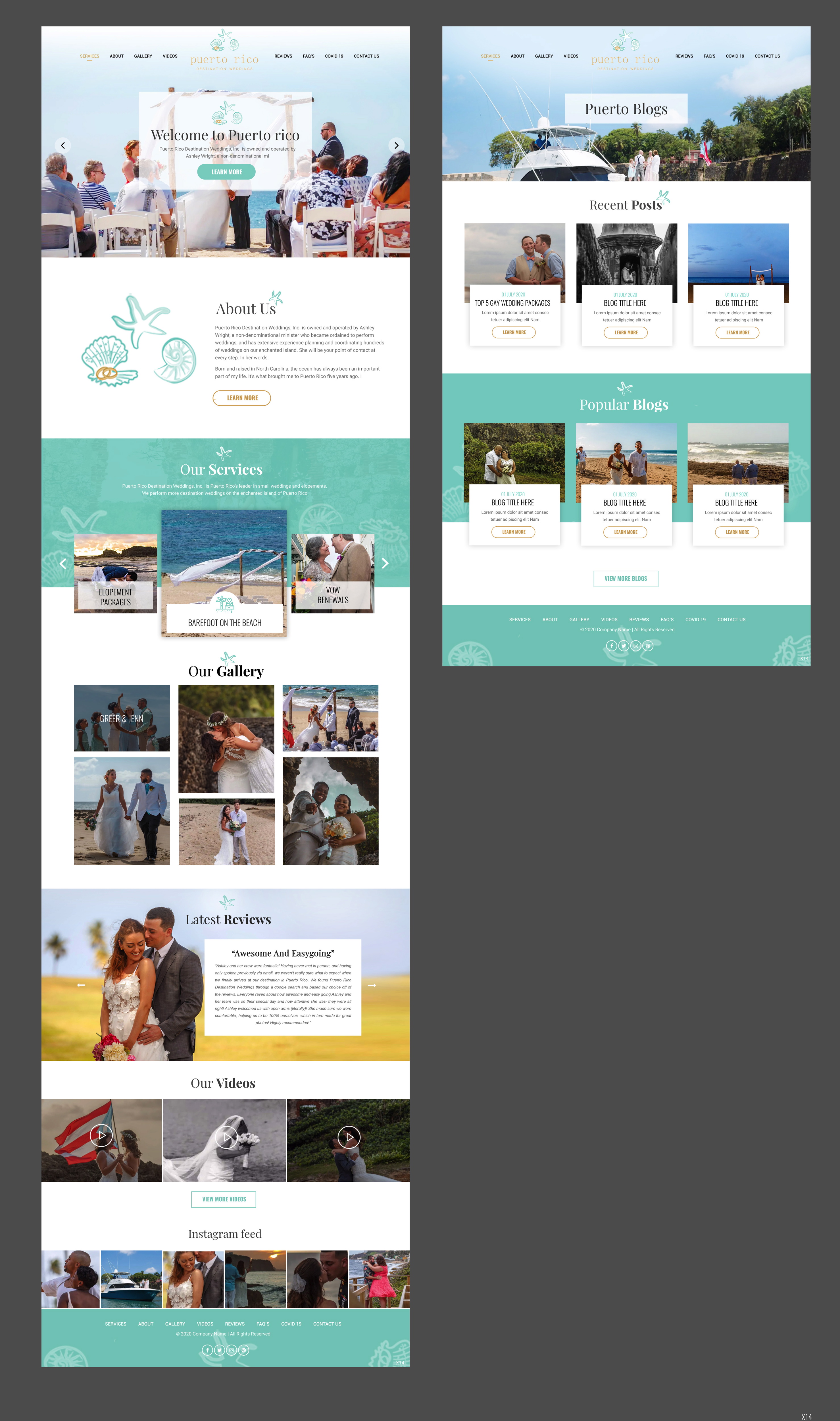 Web Design by pb for Puerto Rico Destination Weddings | Design #24875848