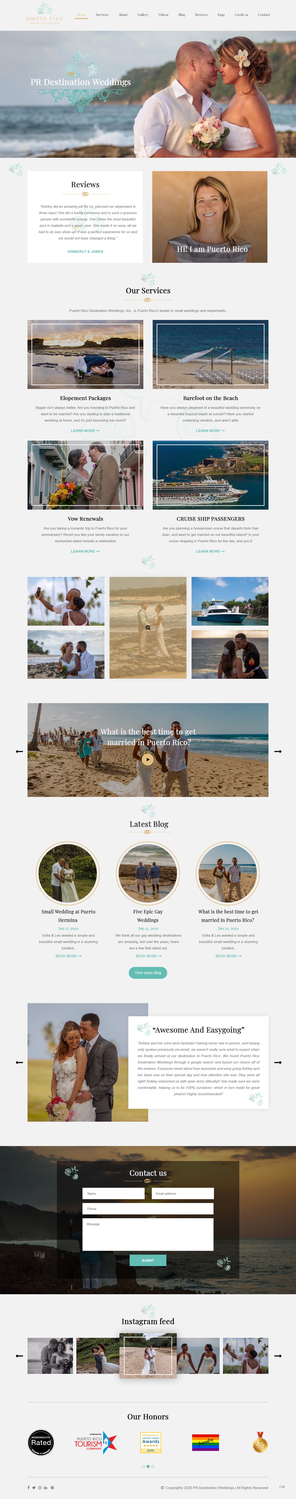 Web Design by pb for Puerto Rico Destination Weddings | Design #24875849