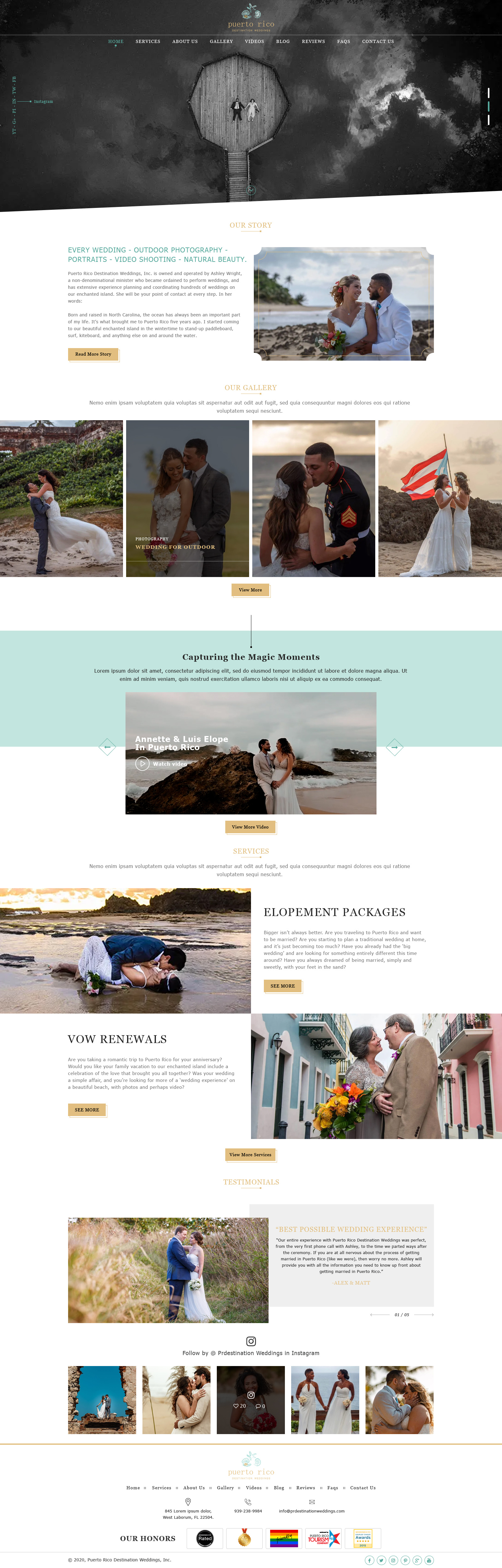 Web Design by sakshiinfoway for Puerto Rico Destination Weddings | Design #24762877