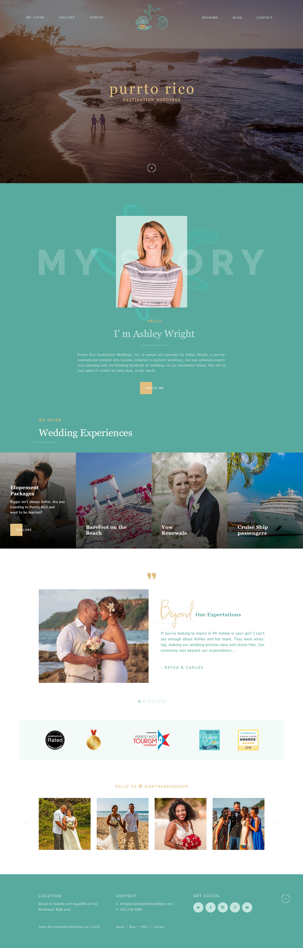 Web-Design von Ved Web Services für Puerto Rico Destination Weddings | Design #24756832