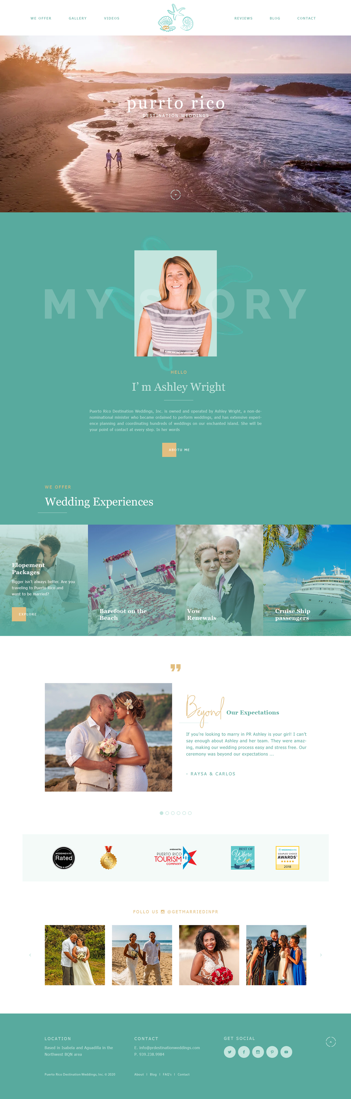 Web Design by Ved Web Services for Puerto Rico Destination Weddings | Design #24779501