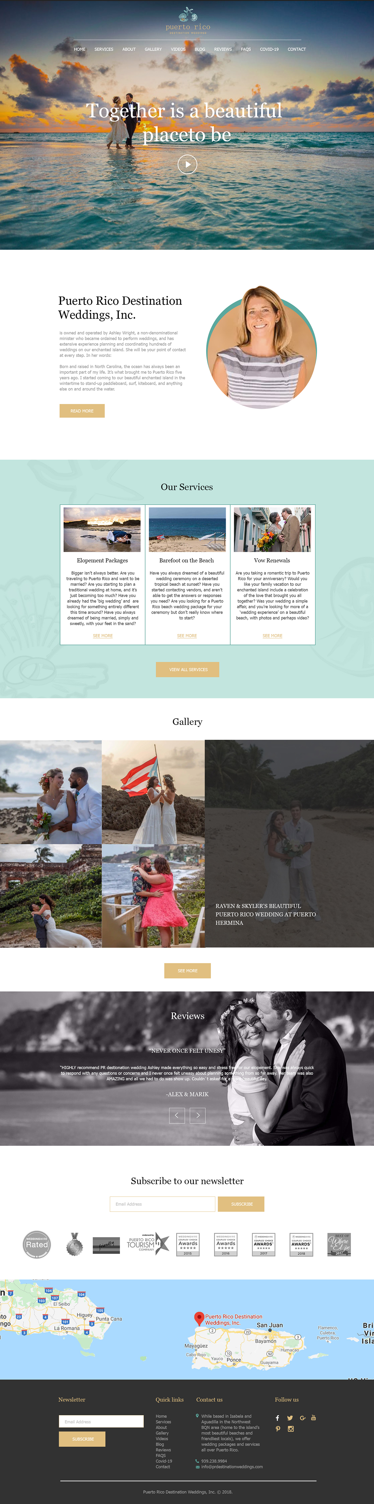 Web Design par bdesigner9 pour Puerto Rico Destination Weddings | Design #24748248
