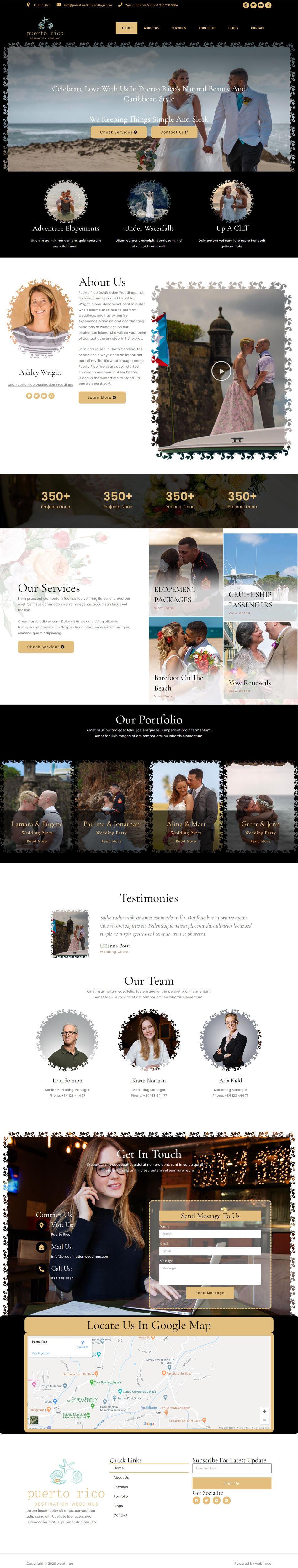 Web Design par JohnDigiTech pour Puerto Rico Destination Weddings | Design #24862247