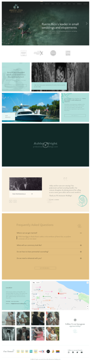 Web Design par Bruno UI Designer pour Puerto Rico Destination Weddings | Design : #24848467