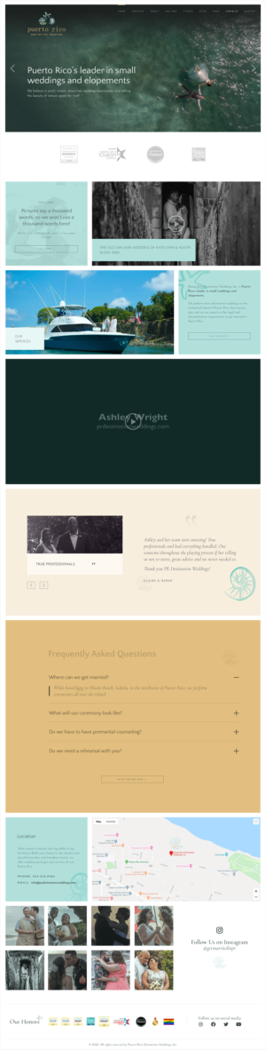 Web Design par Bruno UI Designer pour Puerto Rico Destination Weddings | Design : #24856375