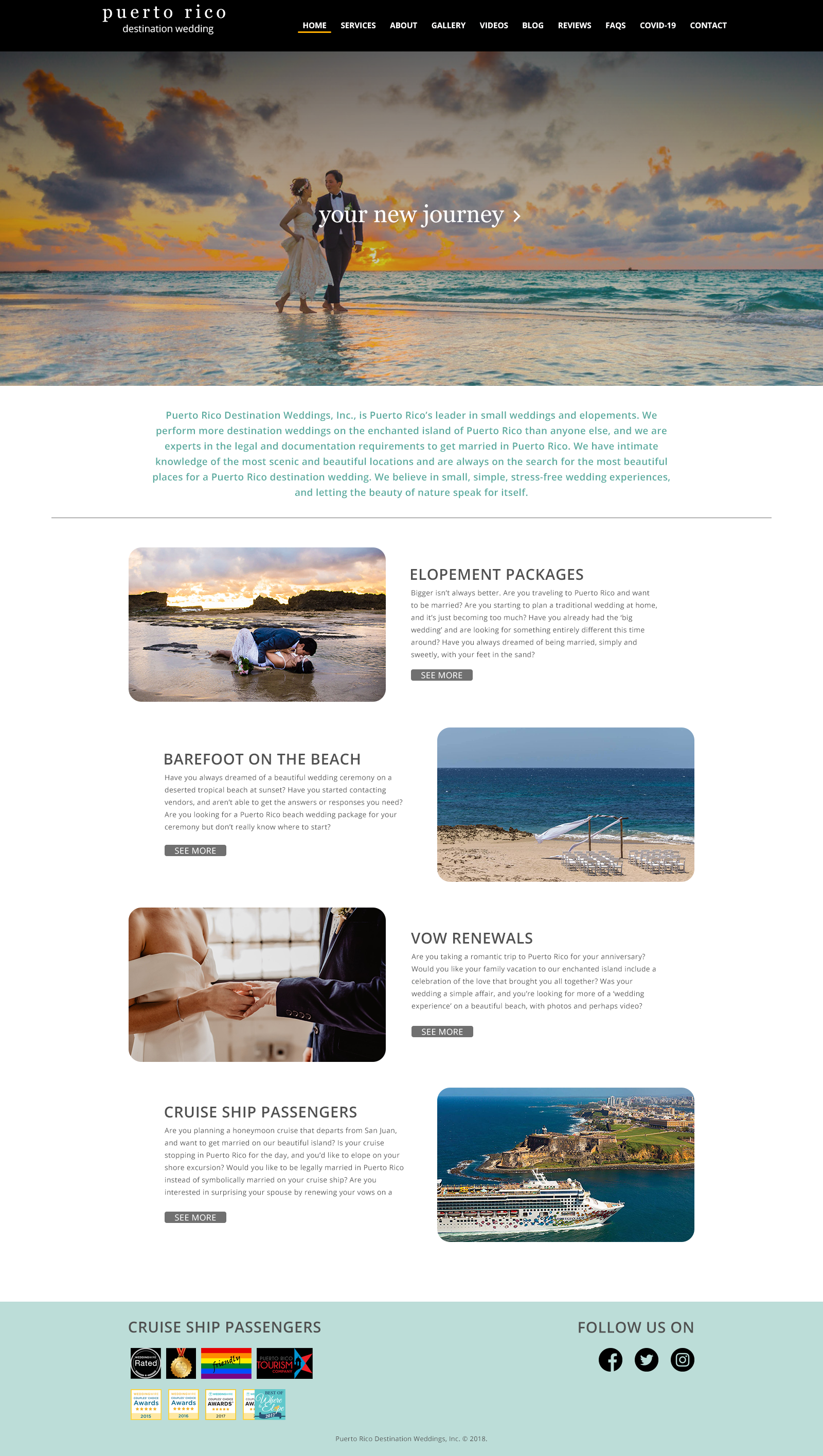 Web Design by Rahul Prabhu for Puerto Rico Destination Weddings | Design #24744677
