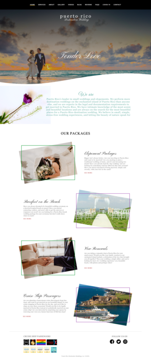 Web Design par Rahul Prabhu pour Puerto Rico Destination Weddings | Design : #24757940