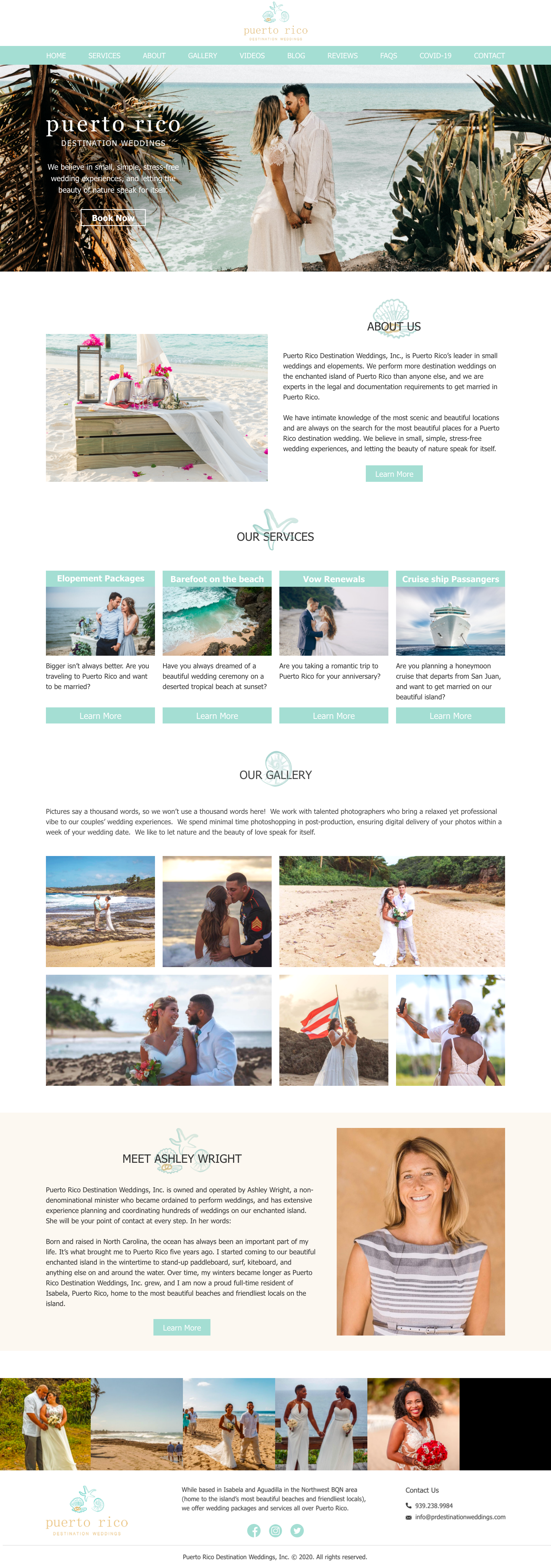 Web Design by SquishyBerry for Puerto Rico Destination Weddings | Design #24863760