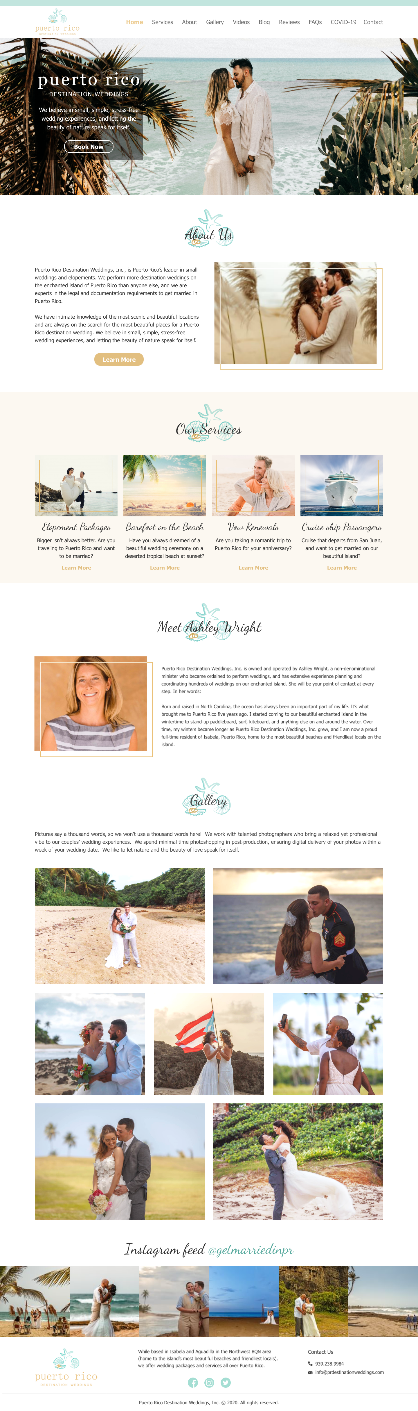 Web Design par SquishyBerry pour Puerto Rico Destination Weddings | Design #24863761