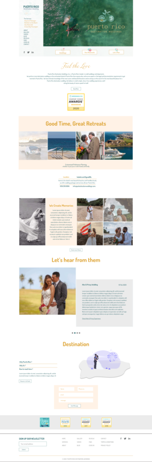 Web-Design von Createur für Puerto Rico Destination Weddings | Design #24849312