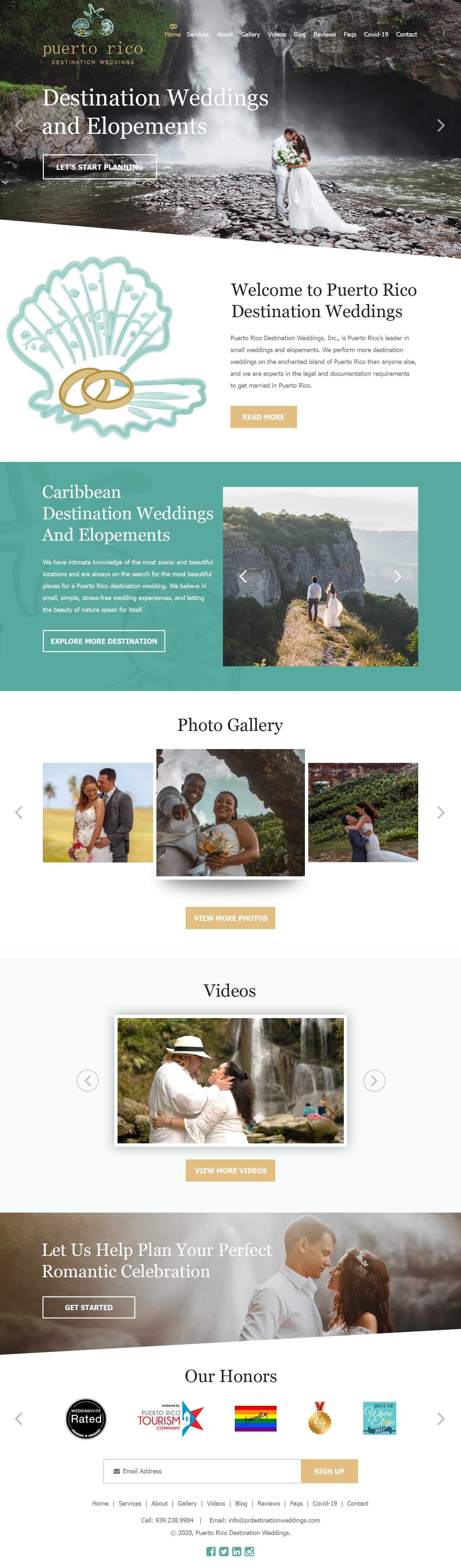 Web Design by Starlyn DS for Puerto Rico Destination Weddings | Design #24749783