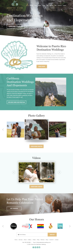 Web Design by Starlyn DS for Puerto Rico Destination Weddings | Design: #24749783