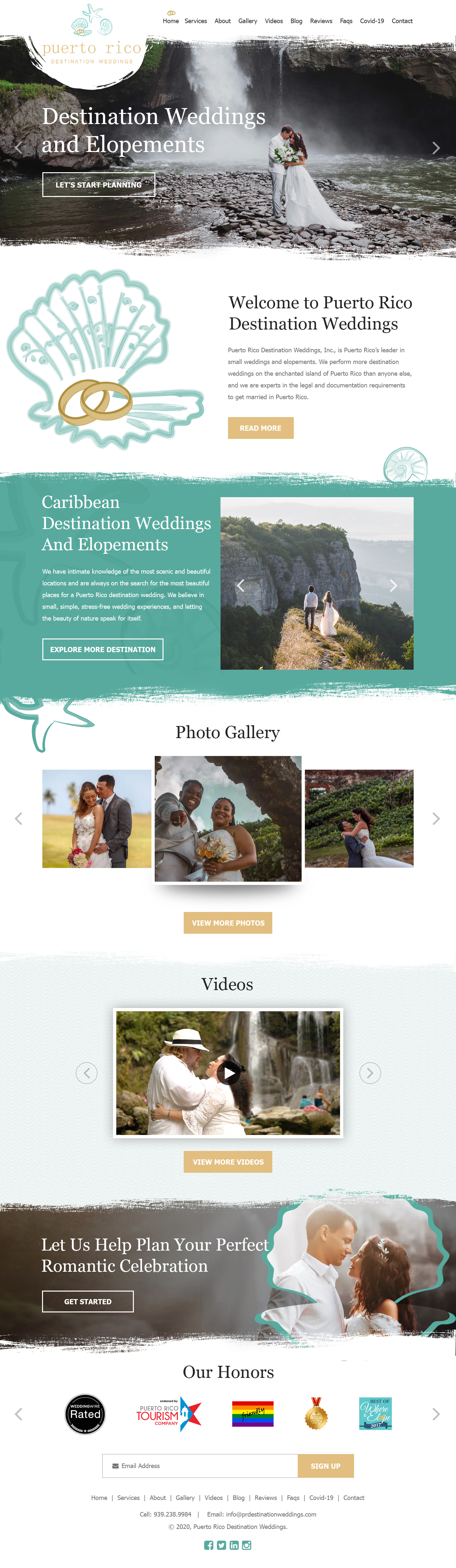 Web Design par Starlyn DS pour Puerto Rico Destination Weddings | Design #24758051