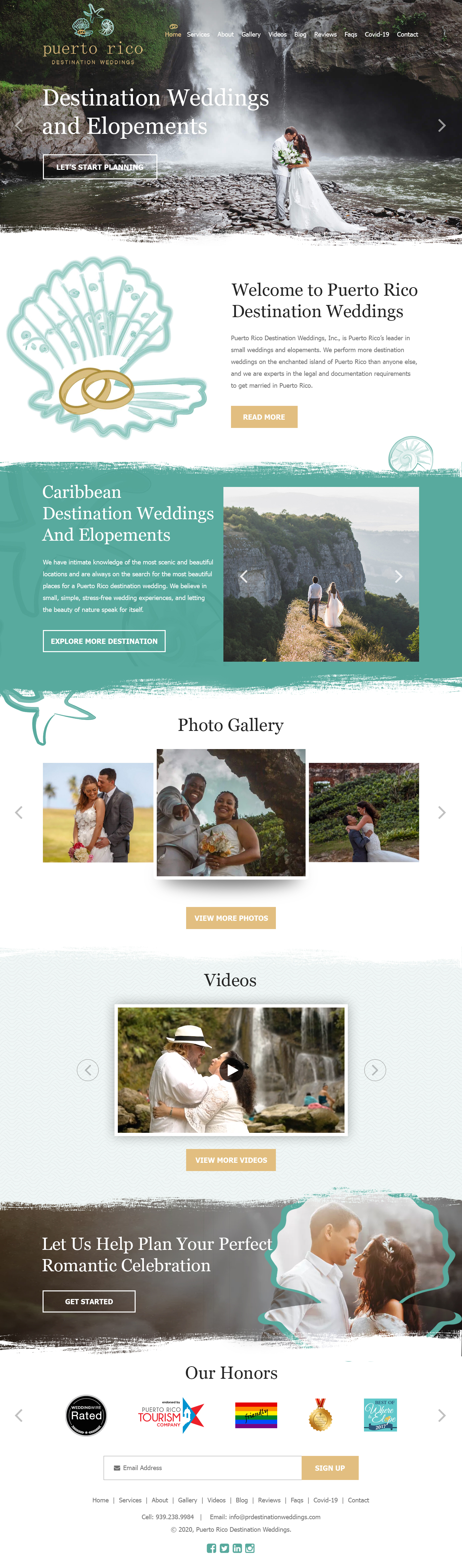Web Design par Starlyn DS pour Puerto Rico Destination Weddings | Design #24758052