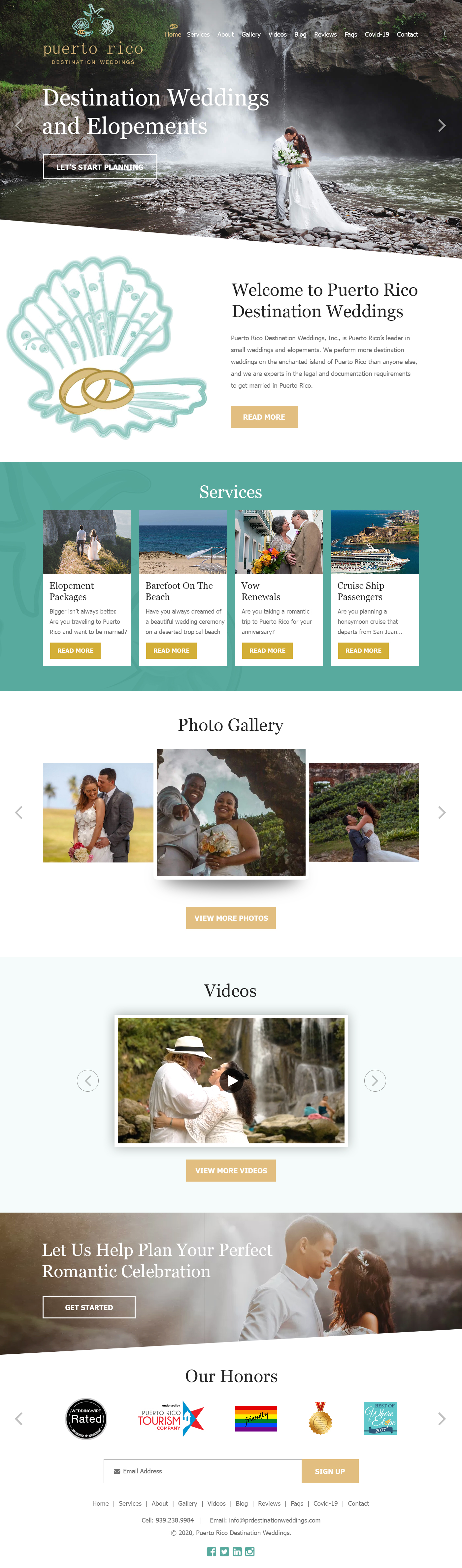 Web Design par Starlyn DS pour Puerto Rico Destination Weddings | Design #24809620