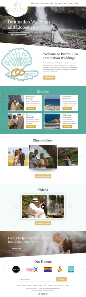 Web Design par Starlyn DS pour Puerto Rico Destination Weddings | Design : #24809621
