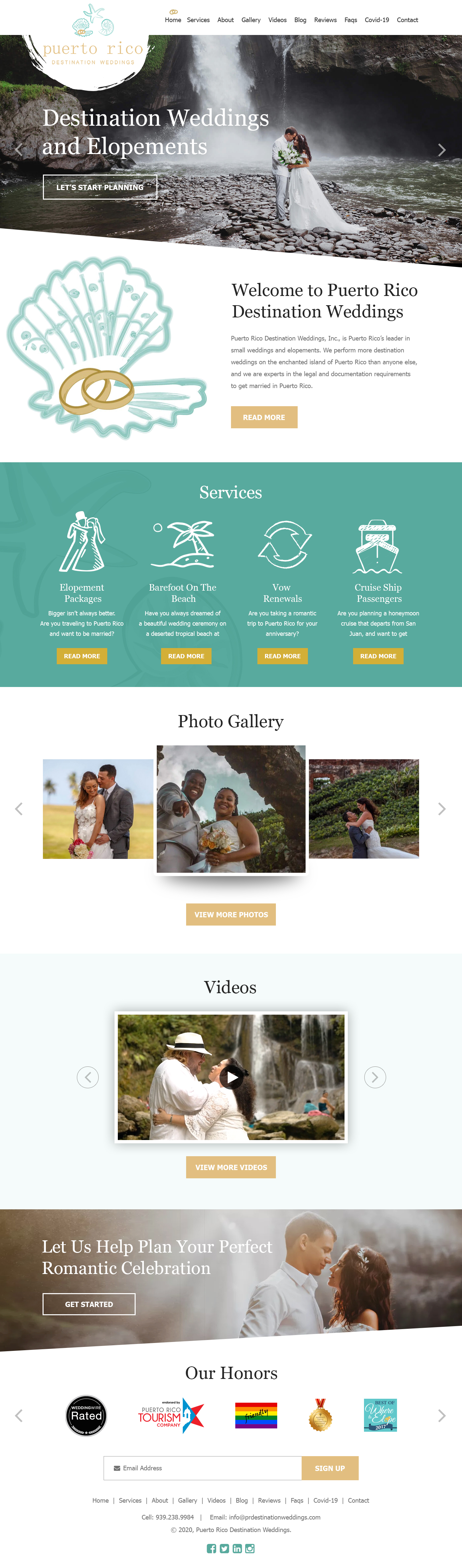 Web Design by Starlyn DS for Puerto Rico Destination Weddings | Design #24813188