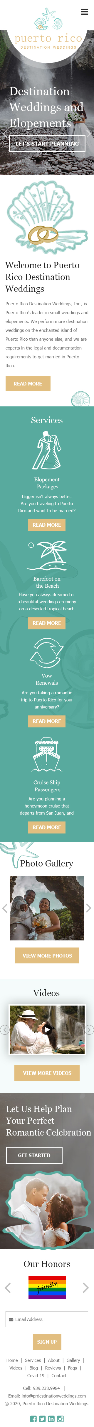 Web Design by Starlyn DS for Puerto Rico Destination Weddings | Design #24841193