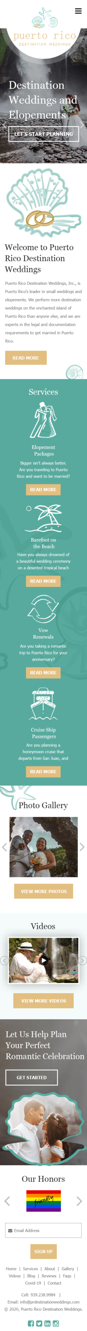 Web Design par Starlyn DS pour Puerto Rico Destination Weddings | Design : #24841193