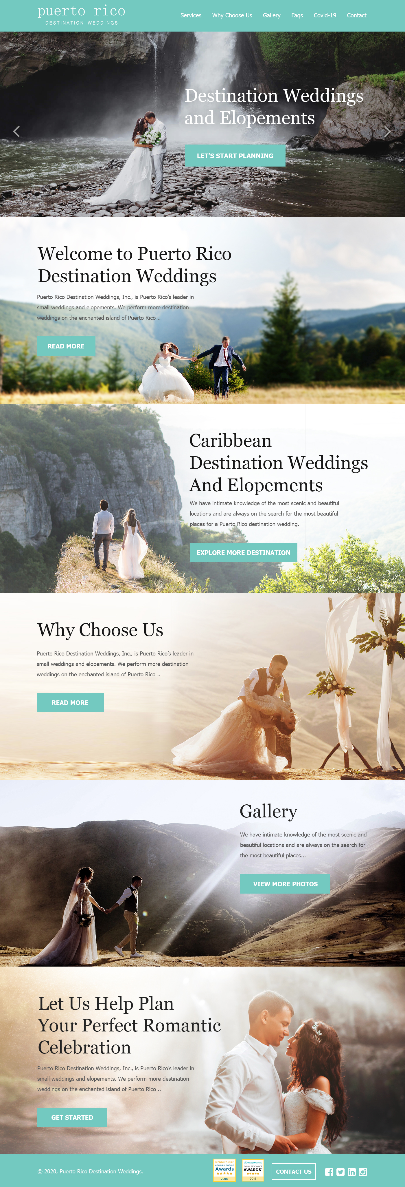 Web Design par Starlyn DS pour Puerto Rico Destination Weddings | Design #24866475