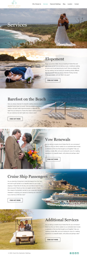 Web Design by Starlyn DS for Puerto Rico Destination Weddings | Design: #24923734