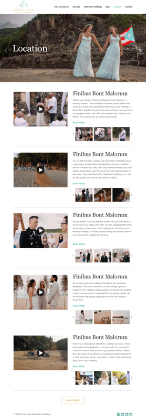 Web Design by Starlyn DS for Puerto Rico Destination Weddings | Design: #24925585